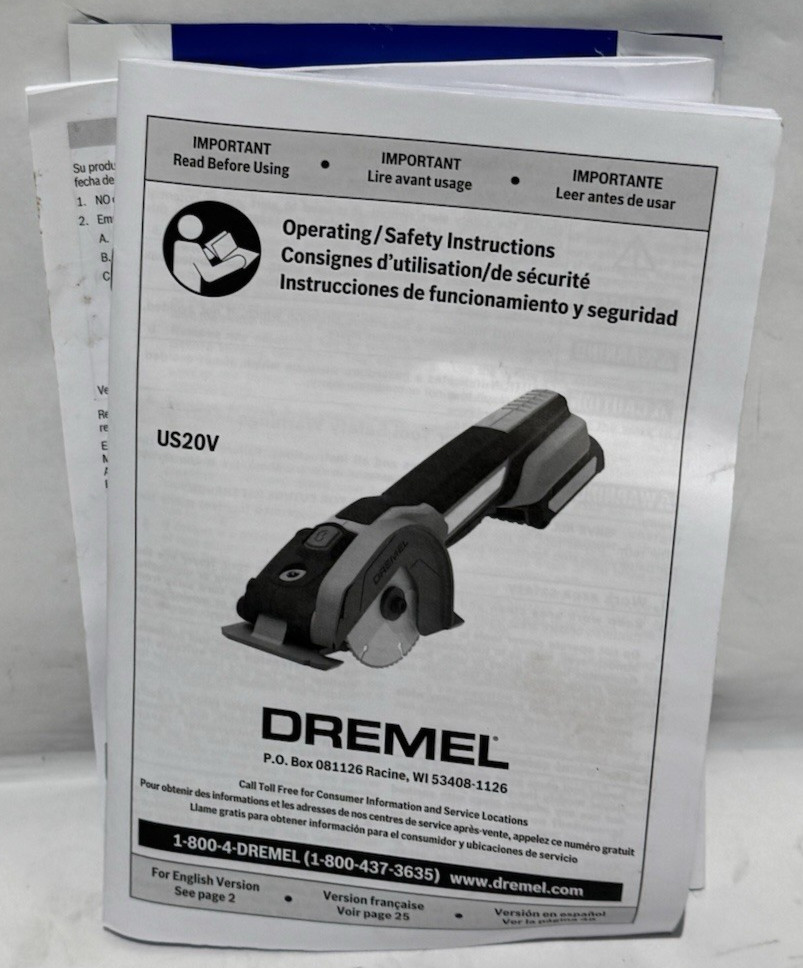 Dremel US20V 20V Max Cordless Compact Saw Kit