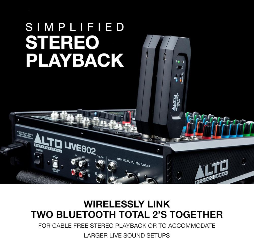 Bluetooth Total 2 XLR Equipped Rechargeable Bluetooth Receiver for Mixing Desk A