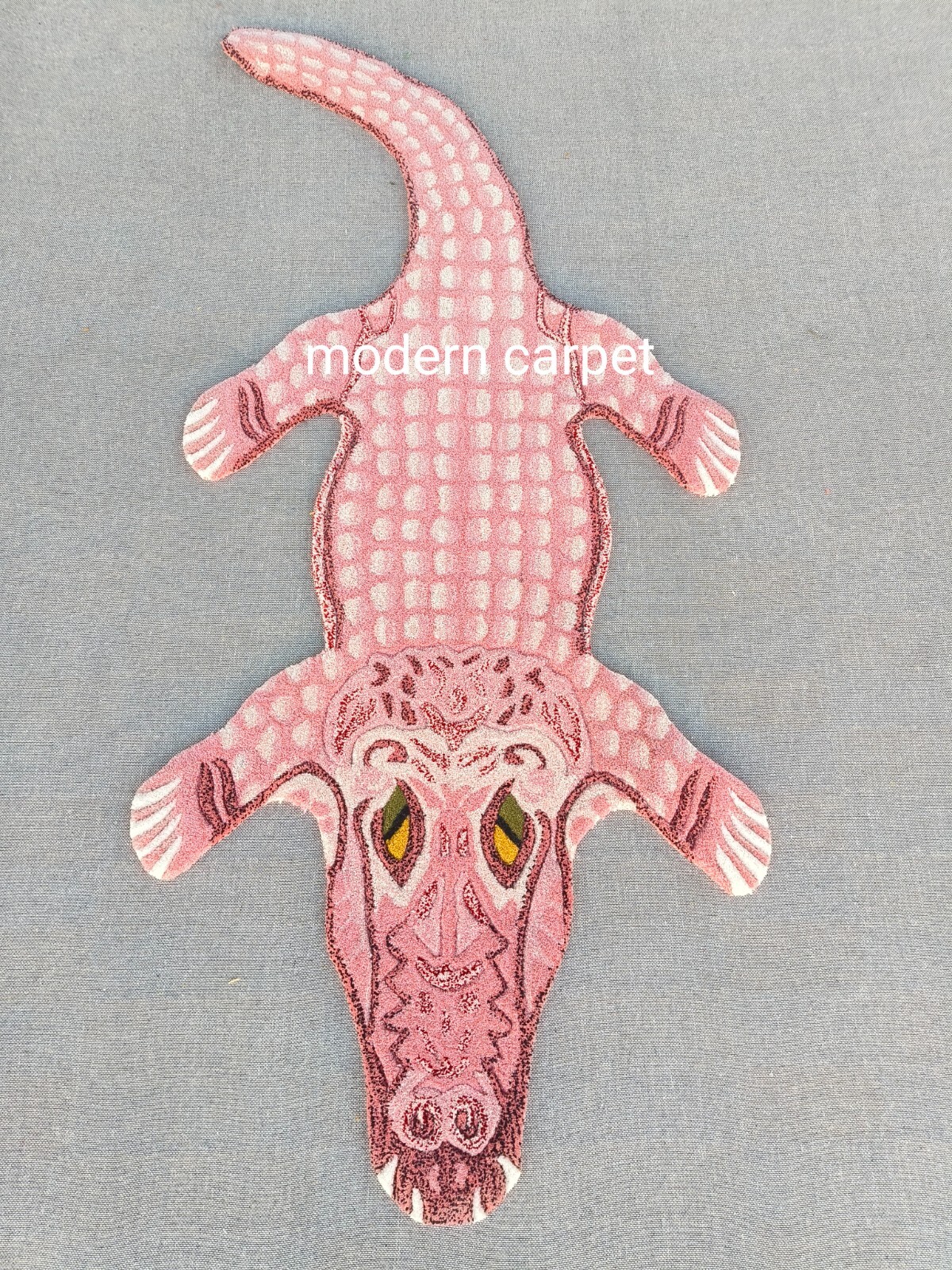 Crocodile Rugs 2x4 Feet Handmade 100% Woolen Hand Tufted For Home Decoration
