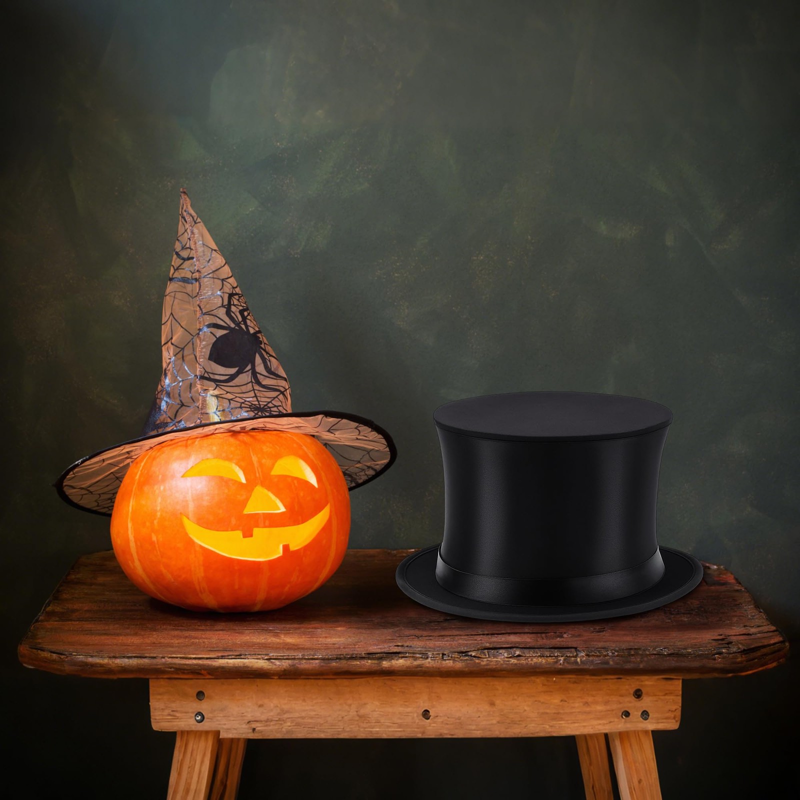 Magician Collapsible Top Hat Costume Black Top Magic Folding Hat for Men Wome...