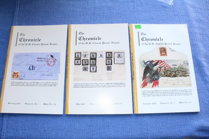 The Chronicle of US Classic Postal Issues Partial year 2009 BlueLakeStamps Great