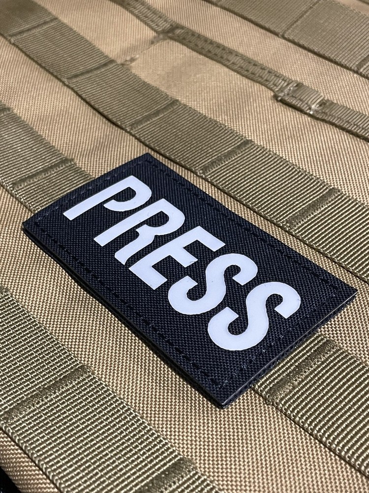 Press Reflective GITD Glow Tactical Duty Patch Hook Loop Backing
