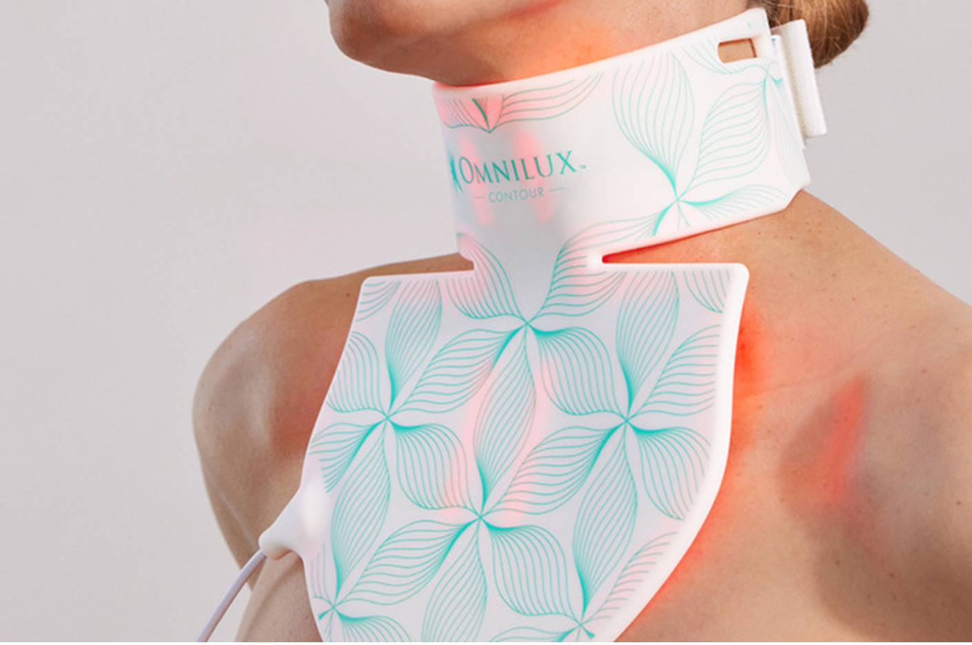 Omnilux Contour Neck & Decollete Lines Wrinkles Natural Red Light Therapy Device