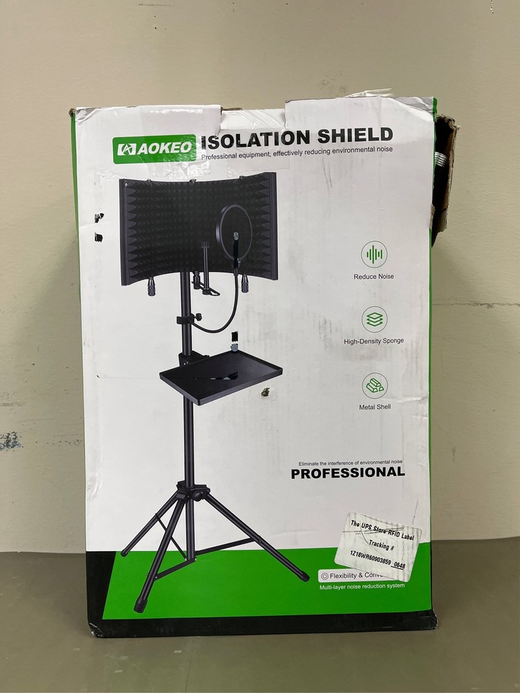 Professional Studio Recording Microphone Isolation Shield, Pop Filter,High densi