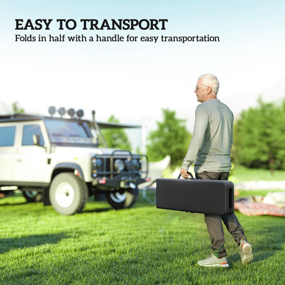 2 Pack 6 ft. Plastic Folding Benches, Black