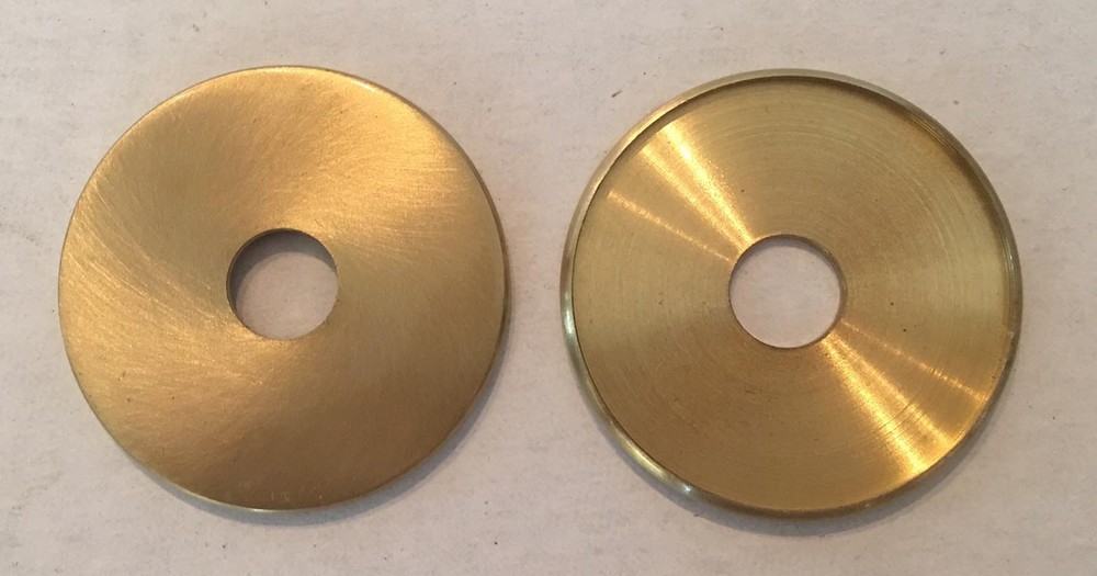 1-1/2" SOLID BRASS TURNED CHECK RING NEW LAMP PART