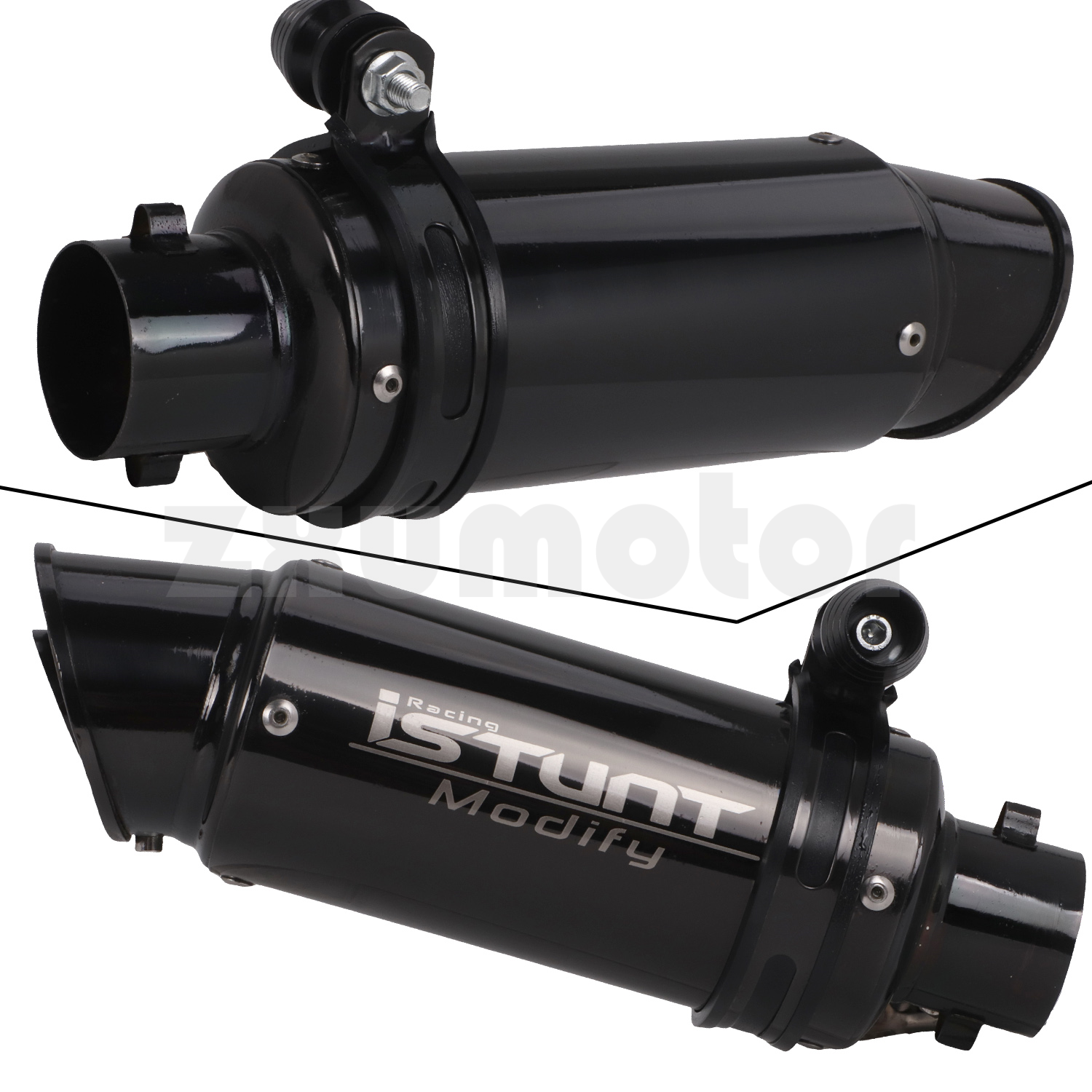 Full System Low Mount Exhaust Muffler Slant Baffle For Honda GROM 125 2021-2025