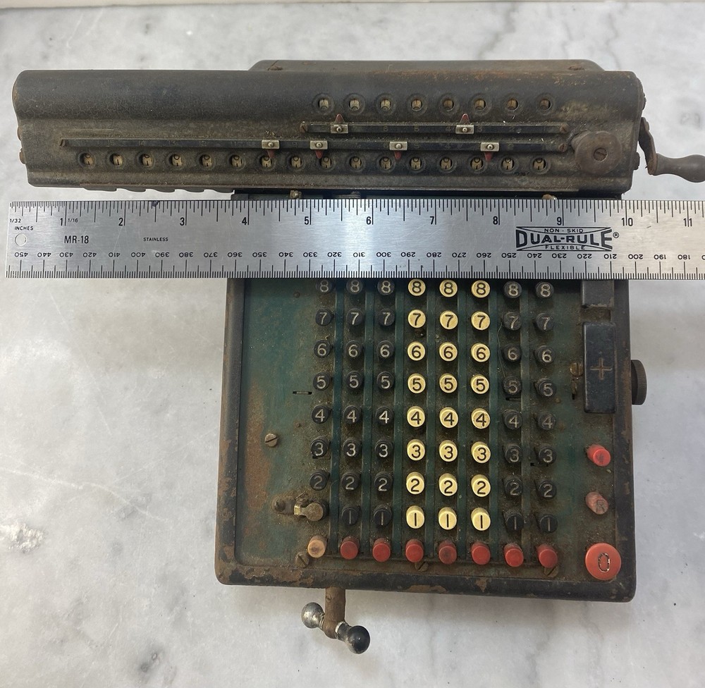 Vintage Monroed Mechanical Calculator High Speed Adding Calculator UNTESTED