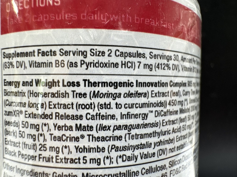 Force Factor LeanFire w/Next-Gen SLIMVANCE 60 Capsules *Extreme Energy Boost-NEW