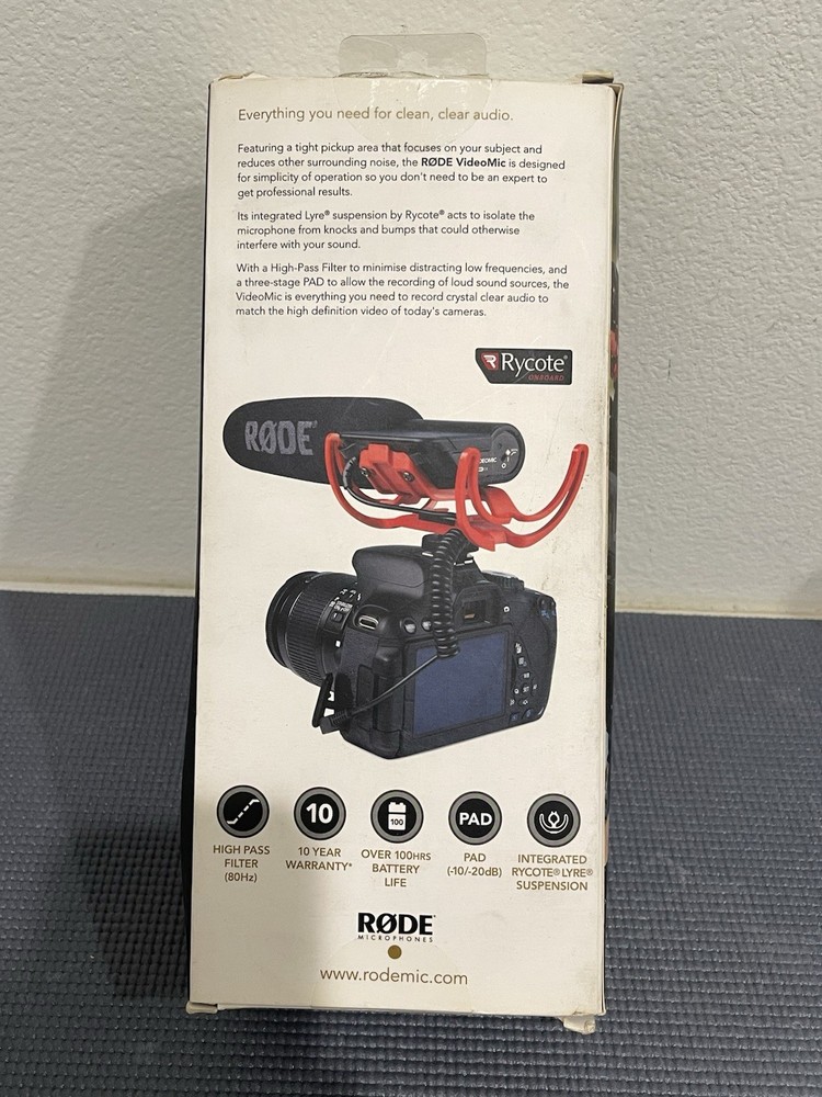 Rode RODVIDEOMIC Condenser Cable Professional Microphone Unused