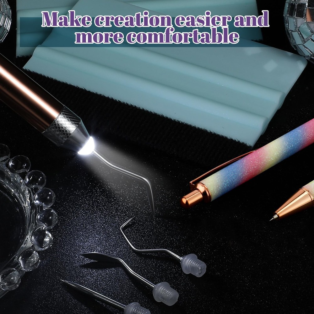 10 Pcs Weeding Tools for Vinyl Kit Includes 1 LED Weeding Tools with Light fo...