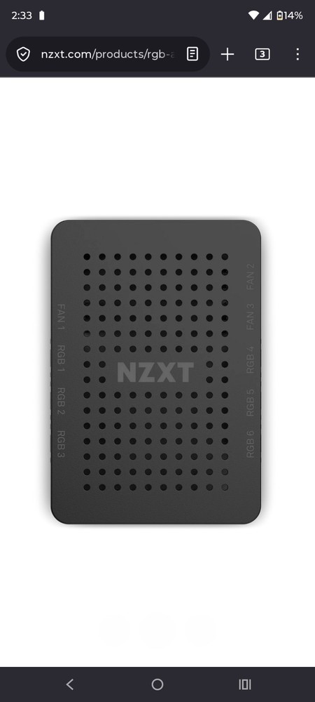 NZXT RGB Controller Hub Black for Computer Case, RGB Lighting Control Module