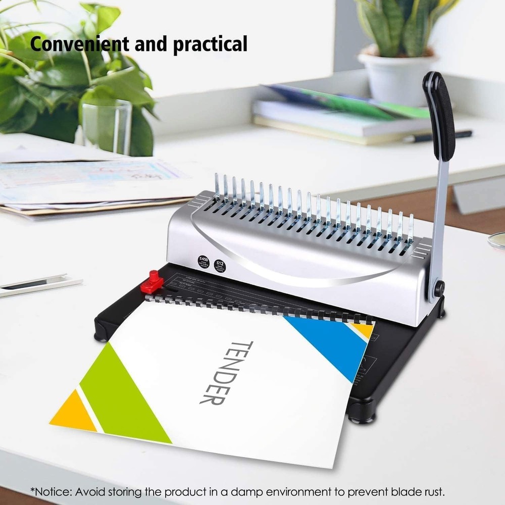 Durable 21-Hole Comb Binder for A4 & Letter Size - Efficient Document Binding