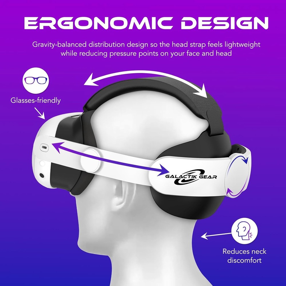 Lightweight Adjustable Head Strap Replacement for Oculus/Meta Quest 3/3s