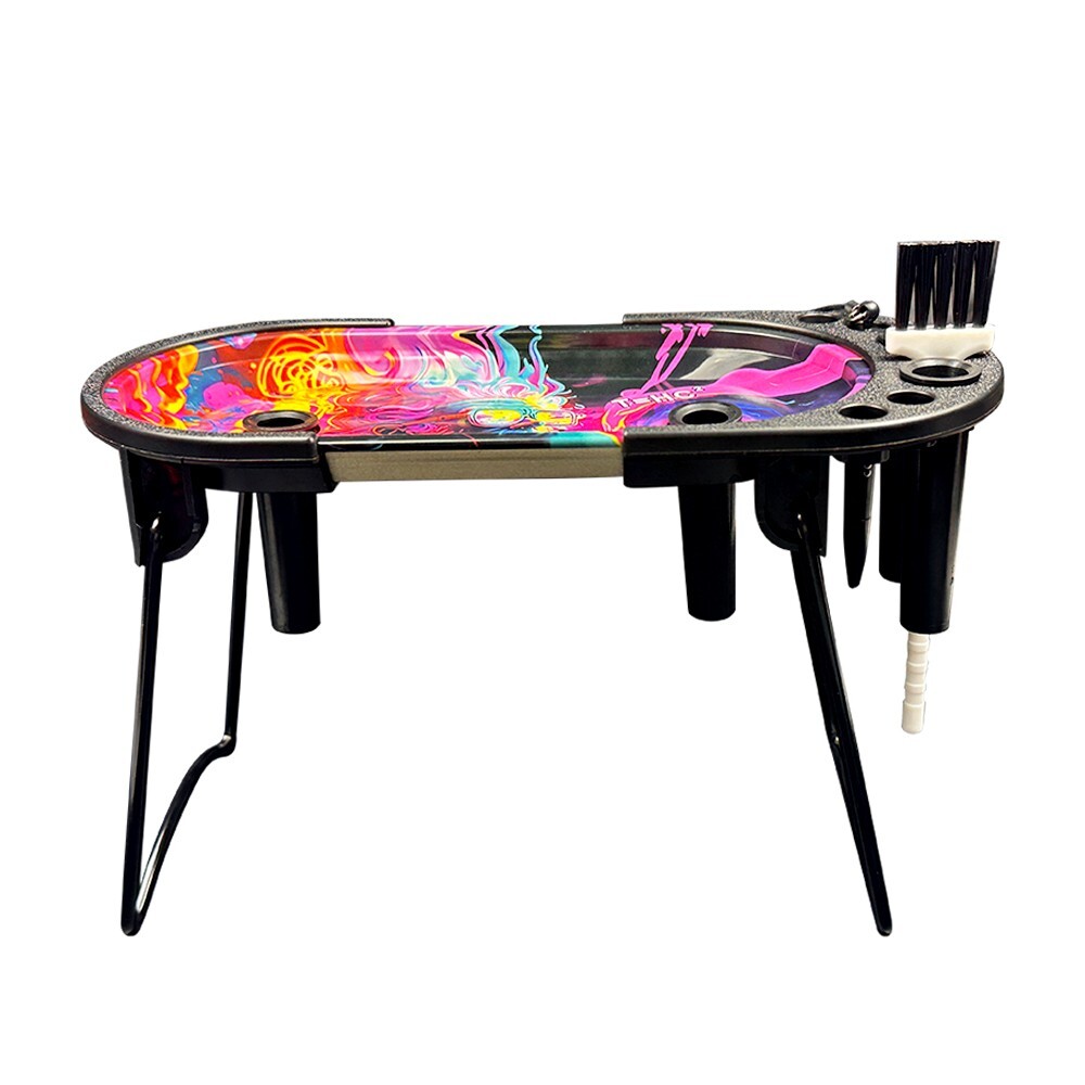 Foldable Rolling Tray with Cone Loader for King or 1-1/4 Size Pre Rolled-Zombie