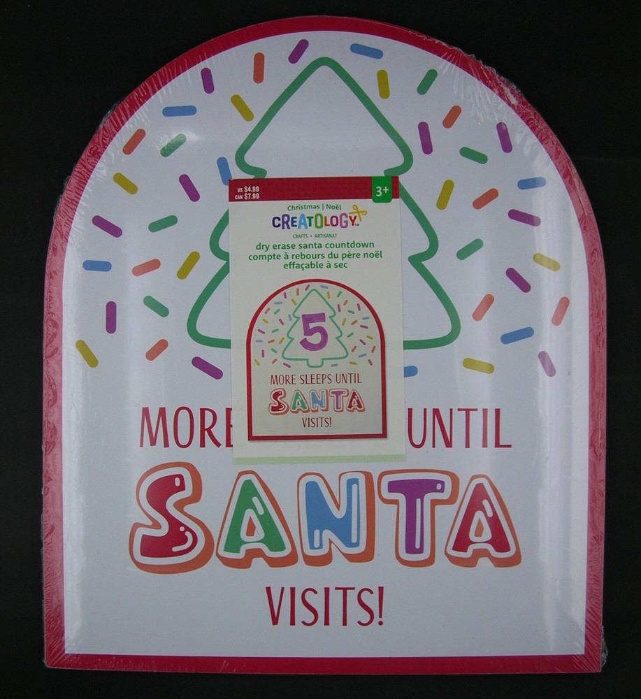 Creatology Christmas Dry Erase Santa Countdown NIP