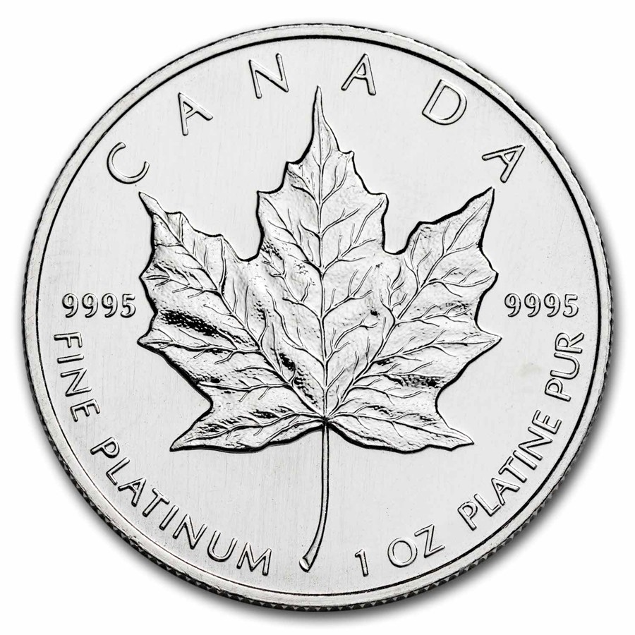 1993 Canada 1 oz Platinum Maple Leaf BU
