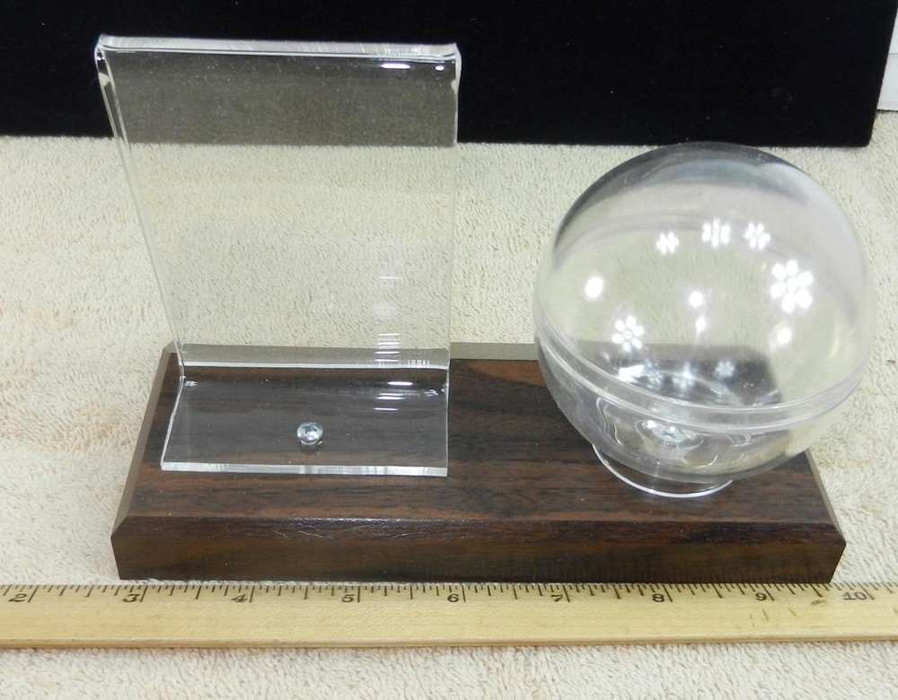 Clear Plastic Baseball Ball & Card Display Holder Protect & Save !