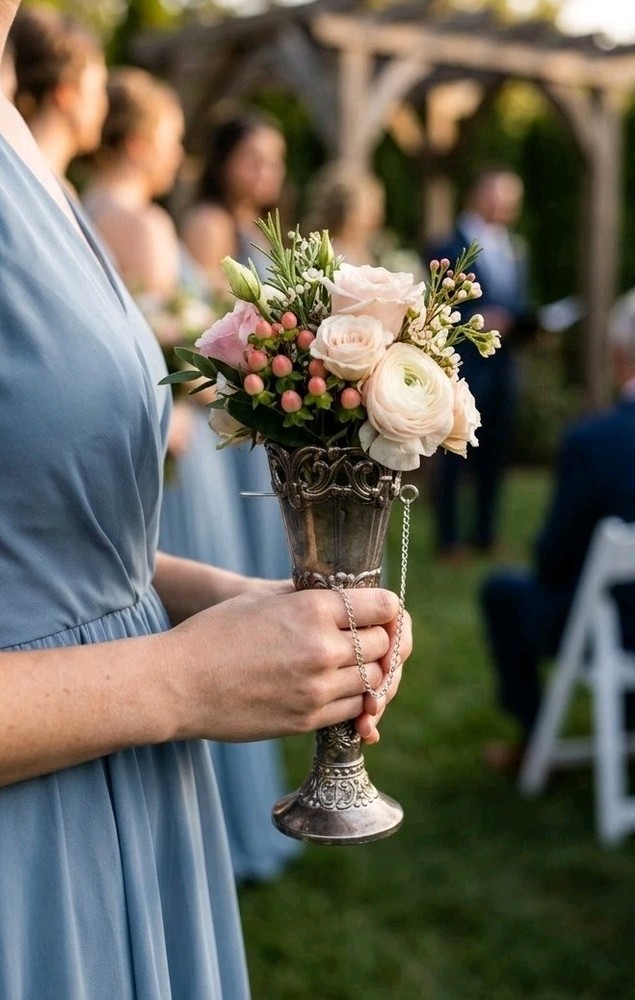 Wilton Bouquet Holder Flowers Wedding Silver Plated Or Candle Stand