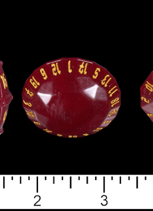 PolyHero Dice: d20 Gem - Roguish Rouge