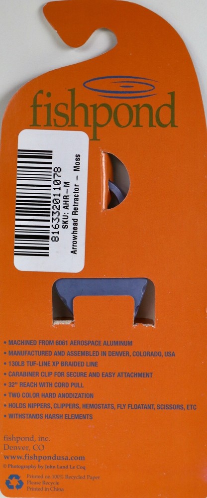 Fishpond Arrowhead Retractor - Moss - FREE SHIPPING