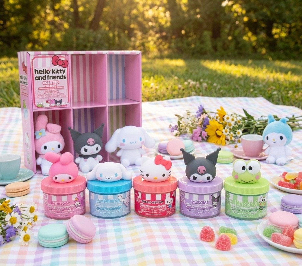 5-Pack Scented Slime Jars with Cute Character Lids, Soft Texture, Gift Set...