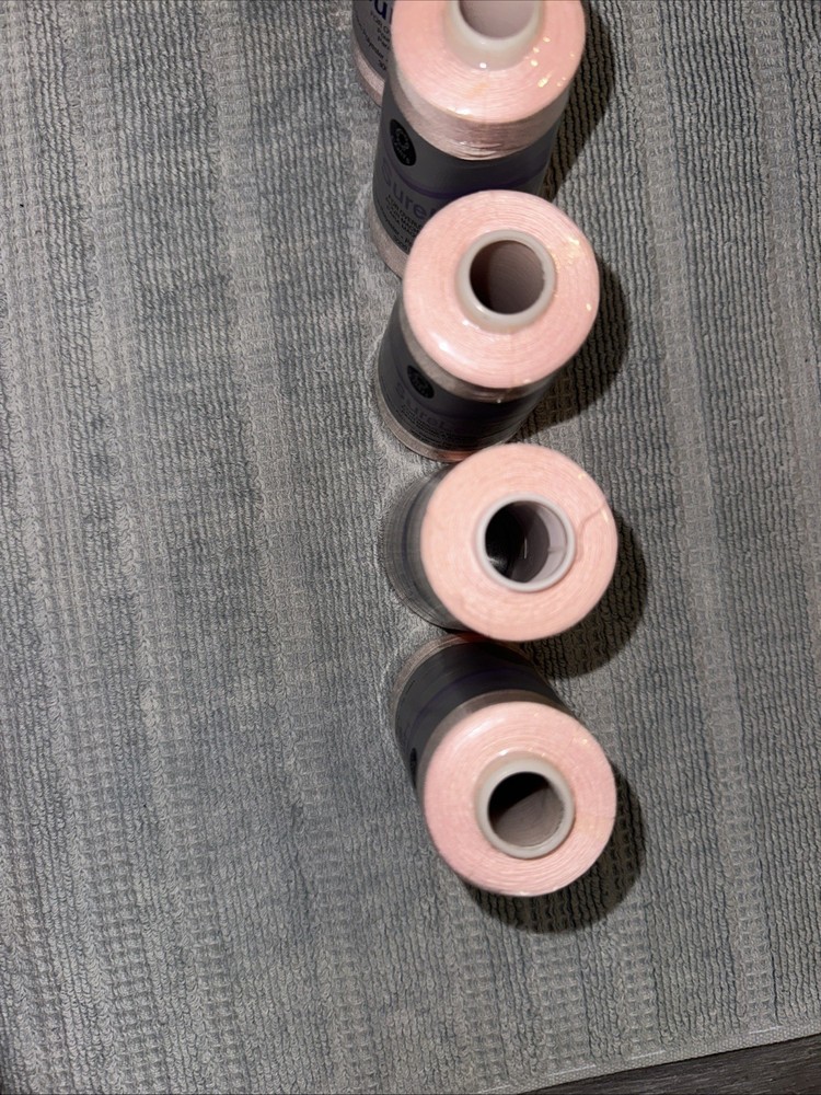 Coats Surelock 6 Spools 4415 Pink Polyester Thread, Multi-purpose, 3000 Yds