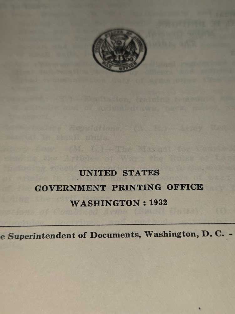 Pre WWII US Army Engineer Field Book Volume 1 Engineer Troops Dated 1932