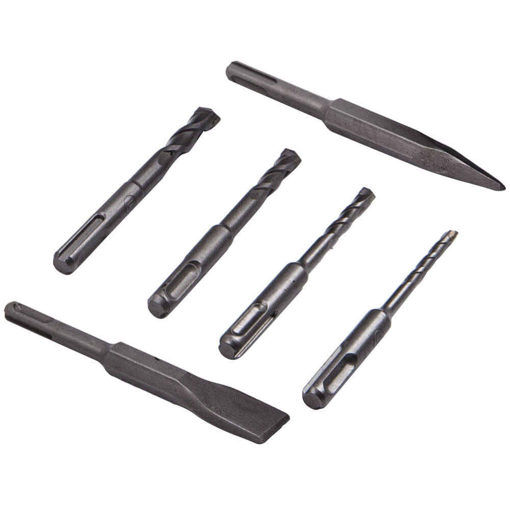 17x Rotary Hammer Bits Drill Bit & Chisel Set for SDS Plus Drills
