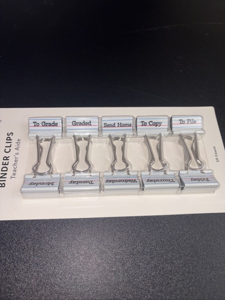 Binder Clips Teachers Aide 10 Count