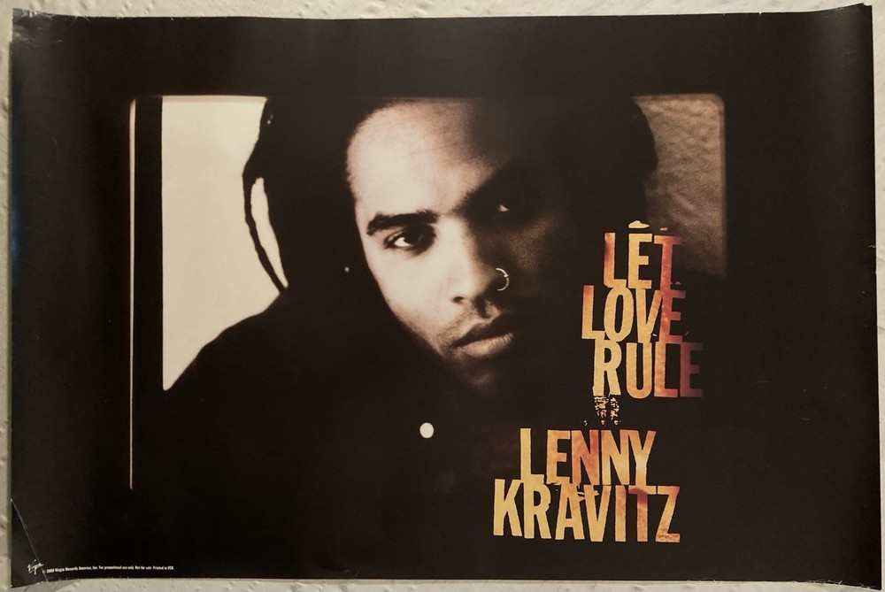 Lenny Kravitz 1989 Promo Poster Let Love Rule C