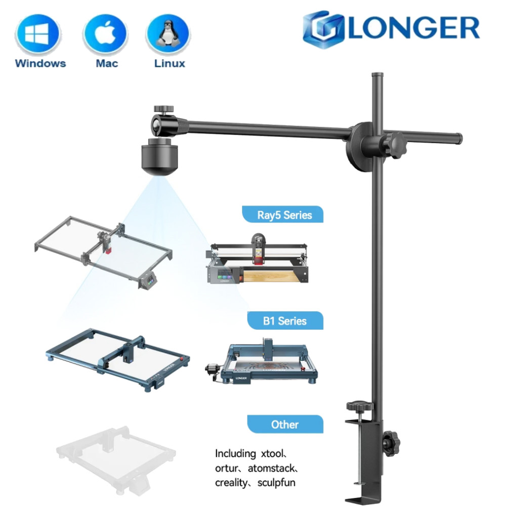 LONGER Lightburn Camera Kit 5MP high-definition resolution for Sculpfun Xtool