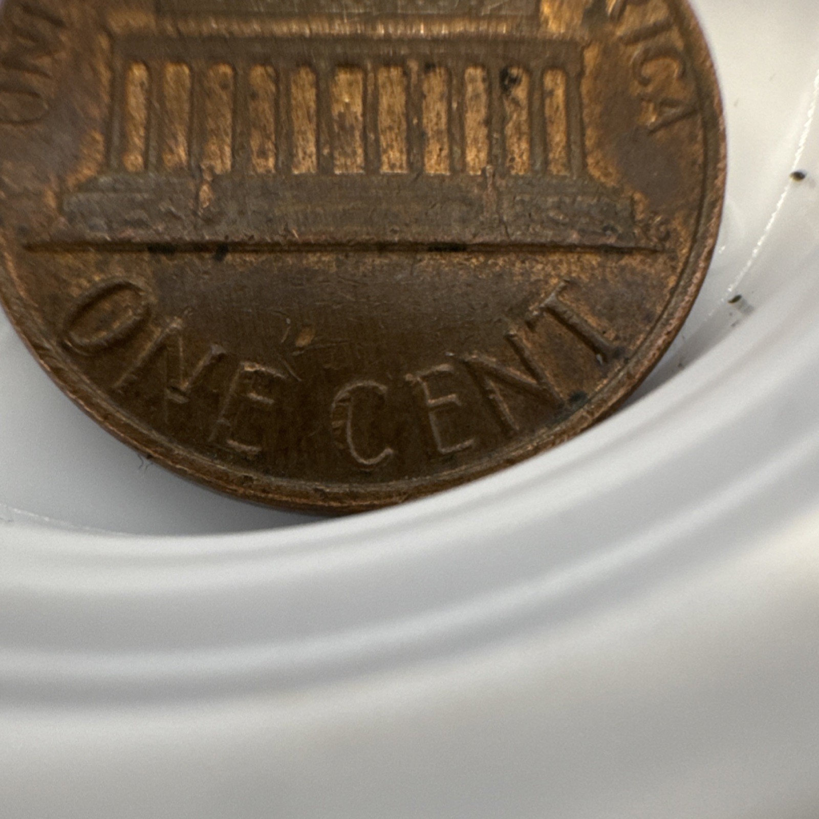 1980 Lincoln Memorial Small Cent, Circulated. Denver Mint. Copper. BN Color