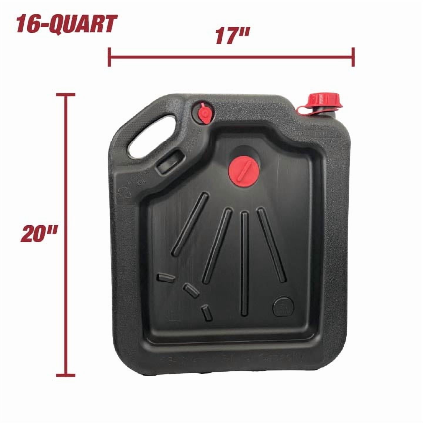 16 Quart Oil Drain Pan Leak-Proof Large Capacity Oil Change Container for Cars