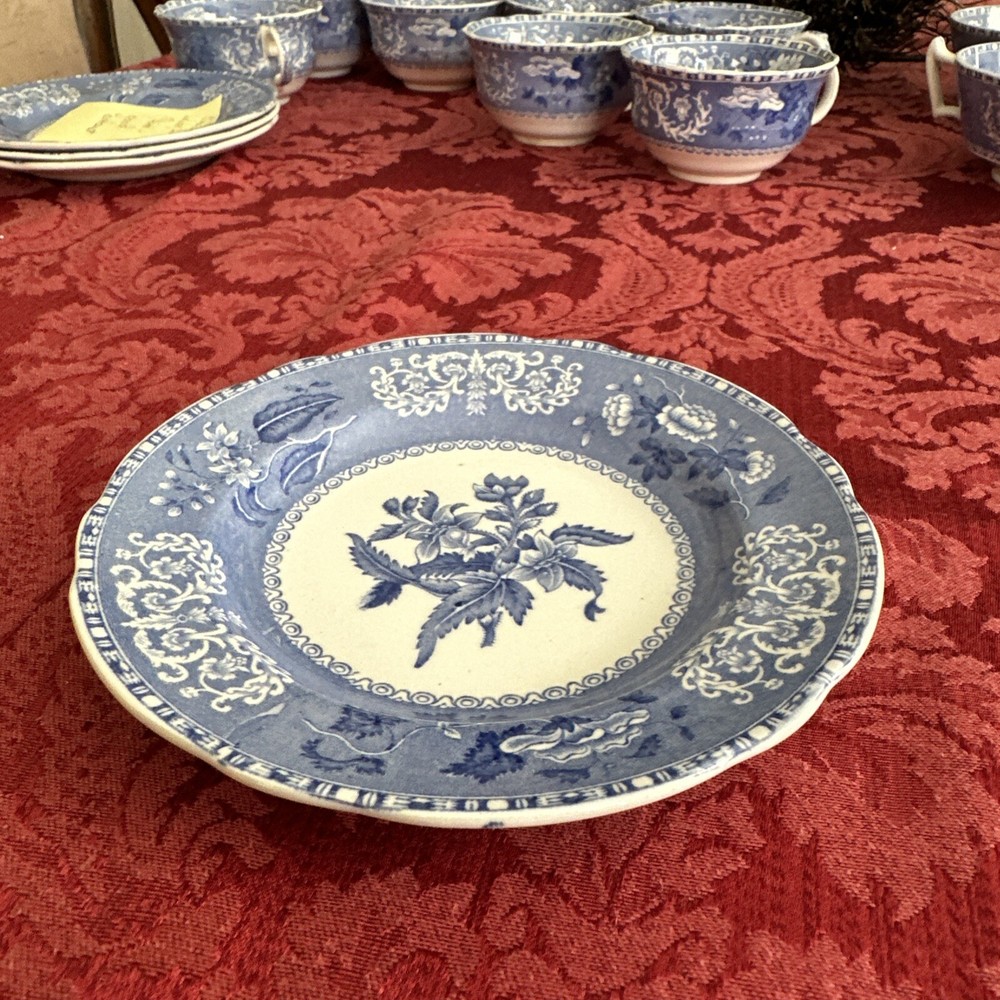 Vintage MINT Spode Copeland Camilla Blue Transferware 6.25" Serving/Bread Plate