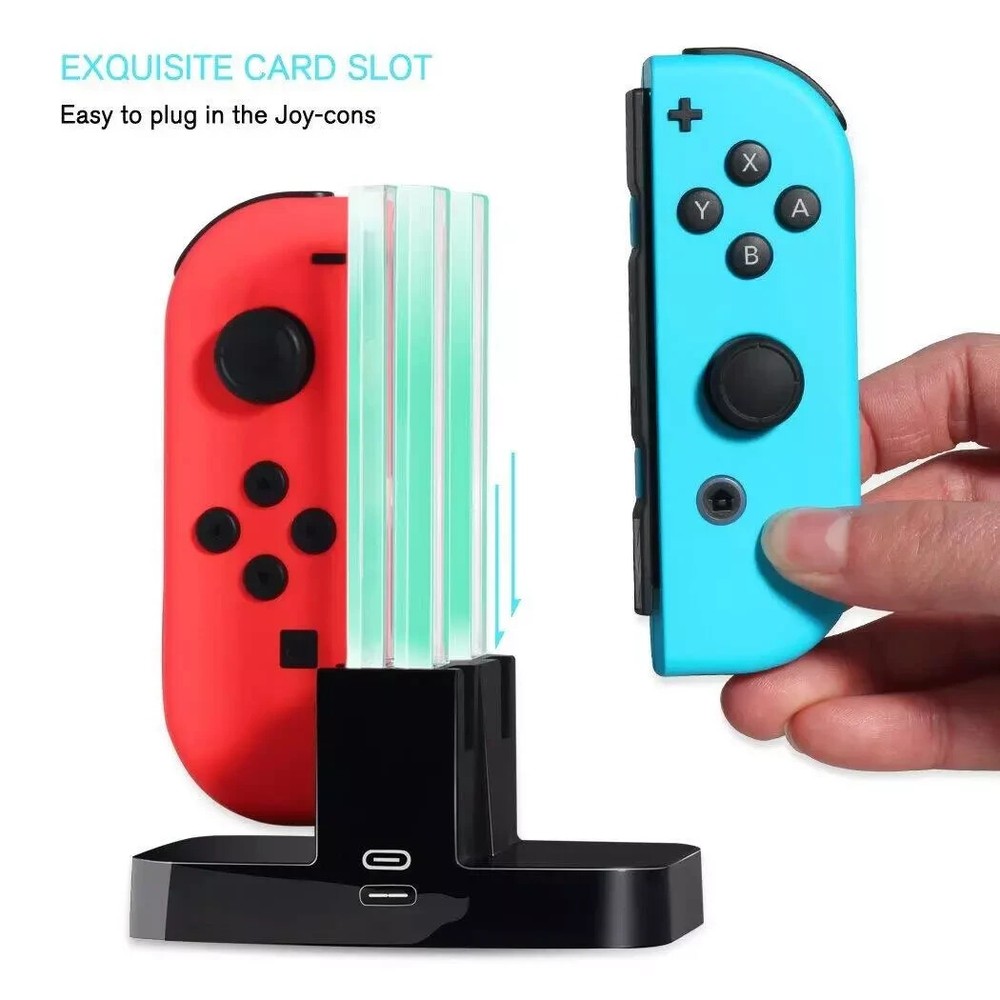 New Switch Controller Charger for Nintendo Switch Joy-Cons Charging Dock Station