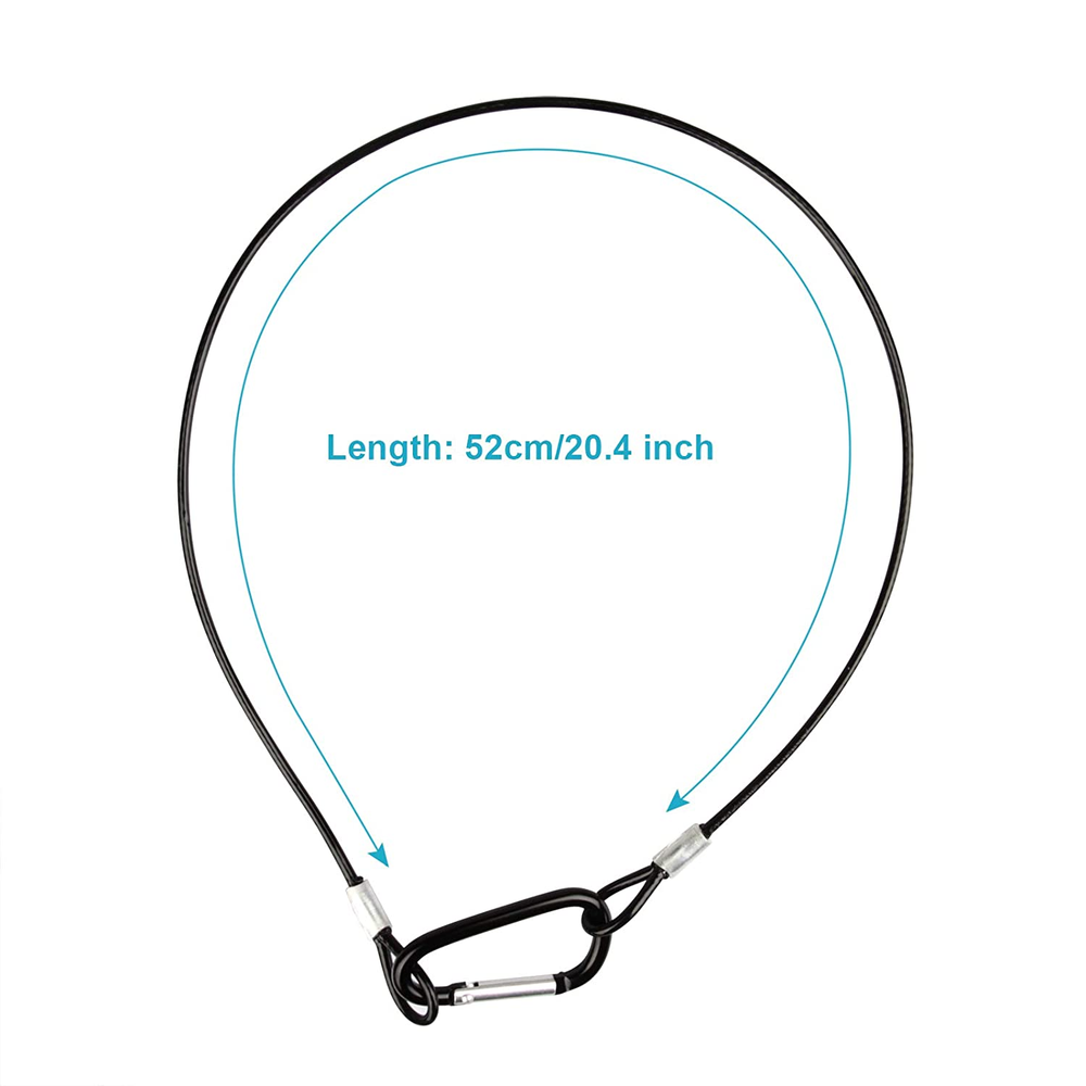 20 Pack 52Cm/20" Safety Security Cable Wire for Stage Lighting per Strip Load 10
