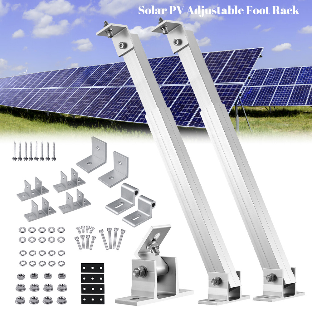 2X Solar Panel Stand Solar Panel Mounting Brackets Tilt Mount Surface Adjustable
