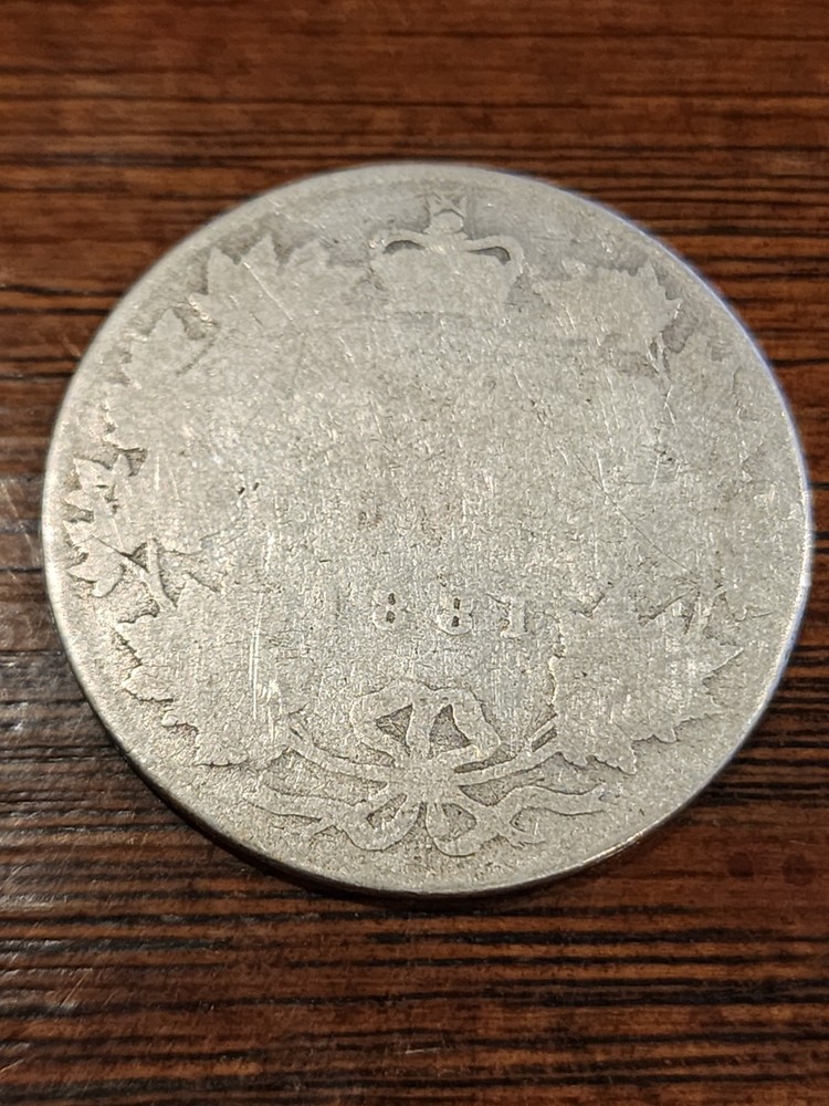 1881H Canada 50 Cents Silver Coin