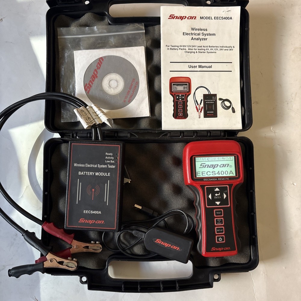 Snap-on Tools EECS400A Wireless Electrical Battery System Analyzer w/ Case USA