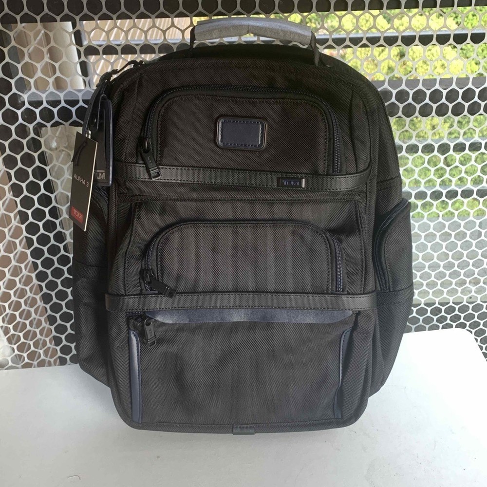 TUMI Backpack with Multi-Functional Pockets Black Used From Japan