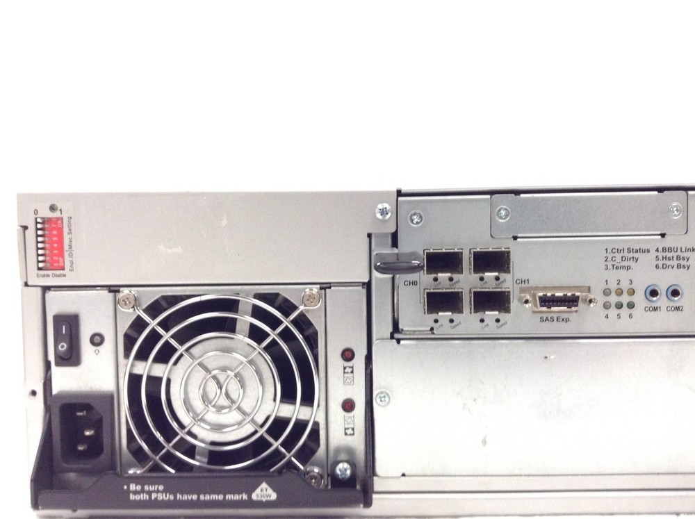 EonStor ESS16FG1430M5-0030 16-Bay SAS Storage Array w/ RAID Controller WORKING