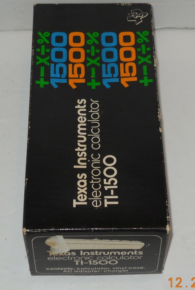 Texas Instruments Electronic Calculator TI-1500 Replacement Part BOX ONLY
