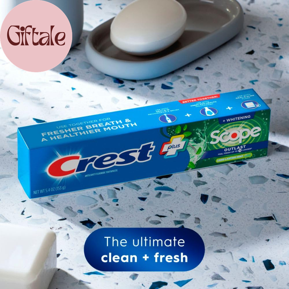 Complete Whitening + Scope, Long Lasting Mint Toothpaste, Triple Pack (3 Count o