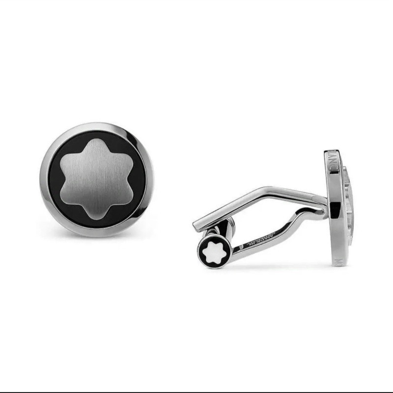 Montblanc Star Stainless Steel Cufflinks, No Box