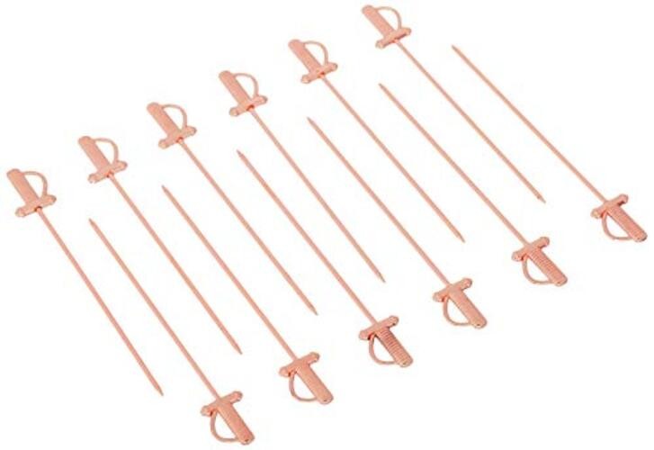 Cocktail Picks, Sword Top, Copper 1 Count Copper Sword Top