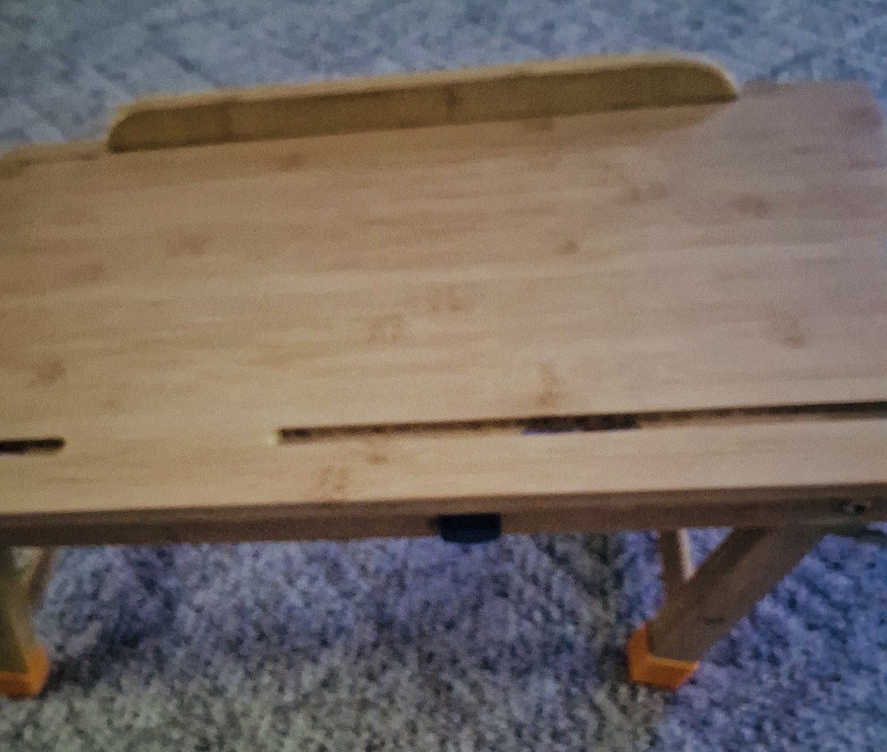 Eco Friendly Bamboo Drawing Table Laptop Desk Adjustable Drafting Bed Tray