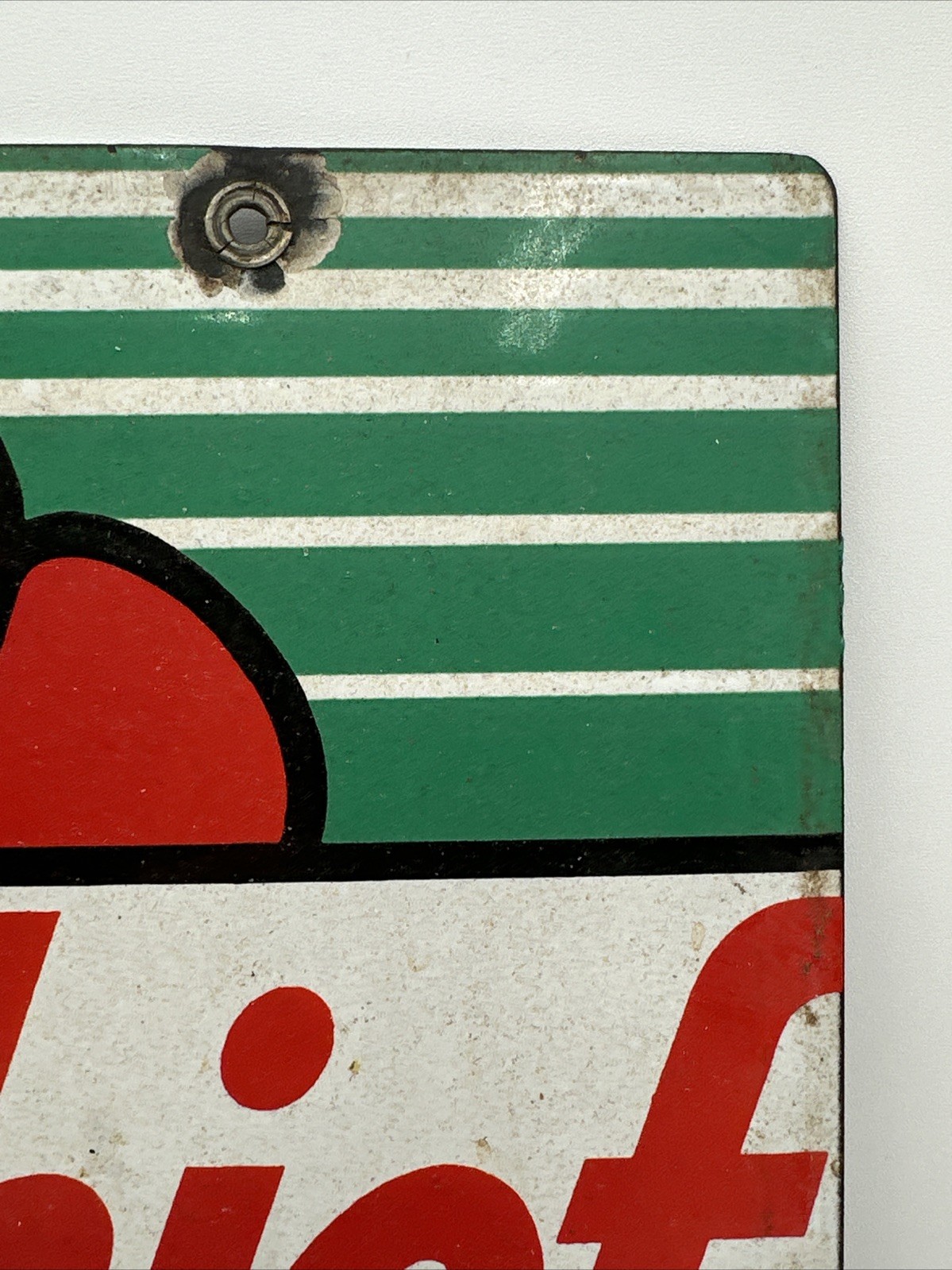 Vintage Texaco Sky Chief Gasoline Metal Sign 1947 12x18 Used