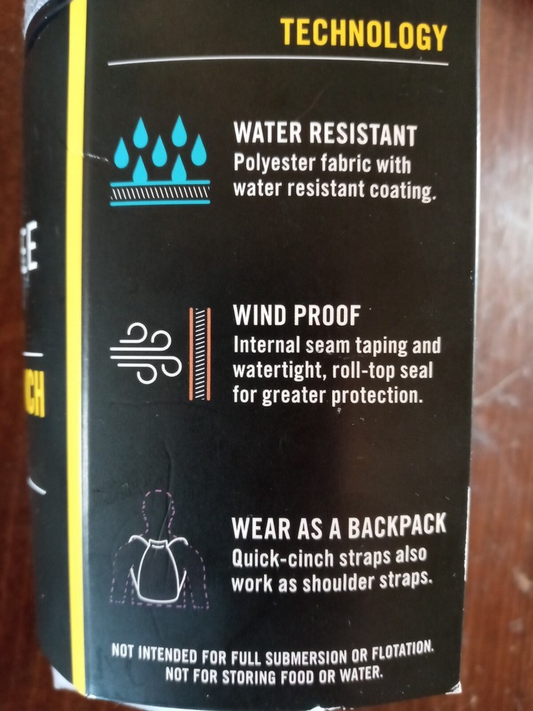 Real tree Roll-Top Cinch Dry Bag & Far point Rechargeable Flashlight Nice Combo!