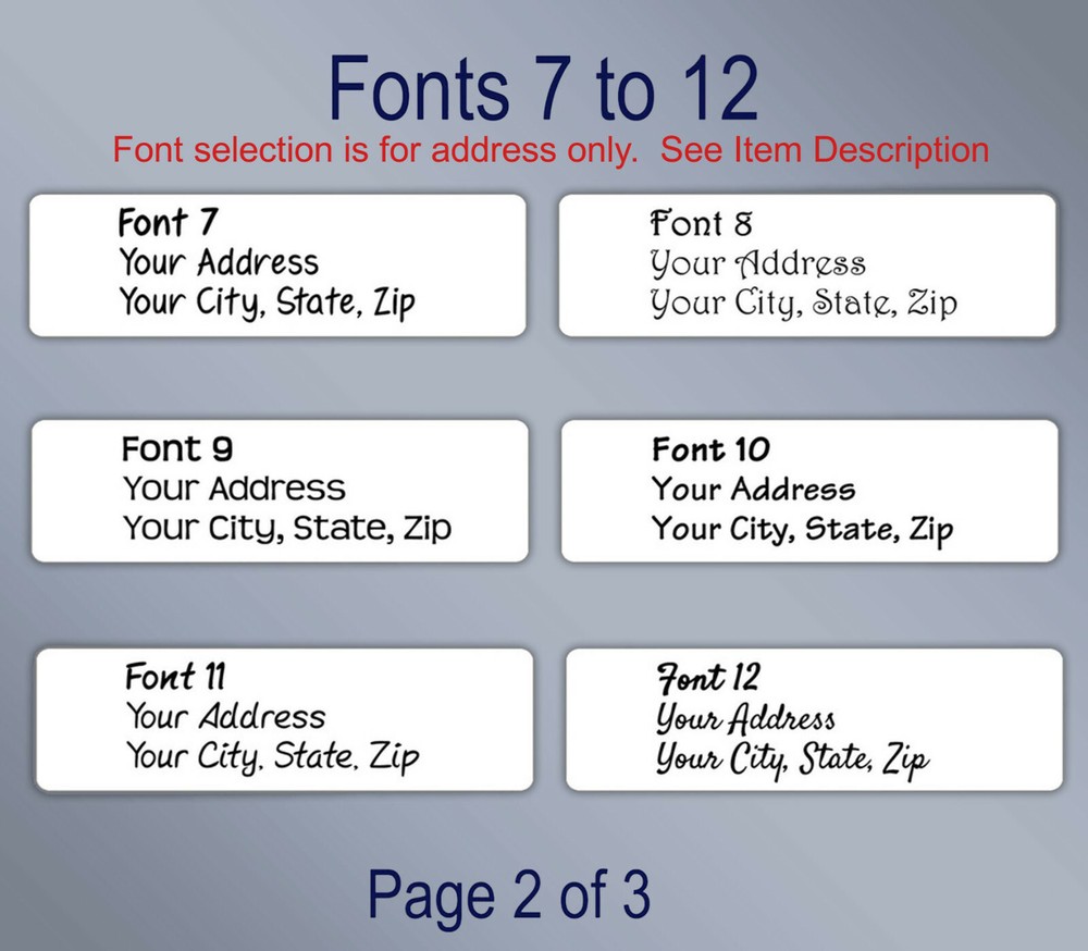 150 Custom GLOSSY 1 x 2.63 Inch Return Address Monogram Brush Script Labels